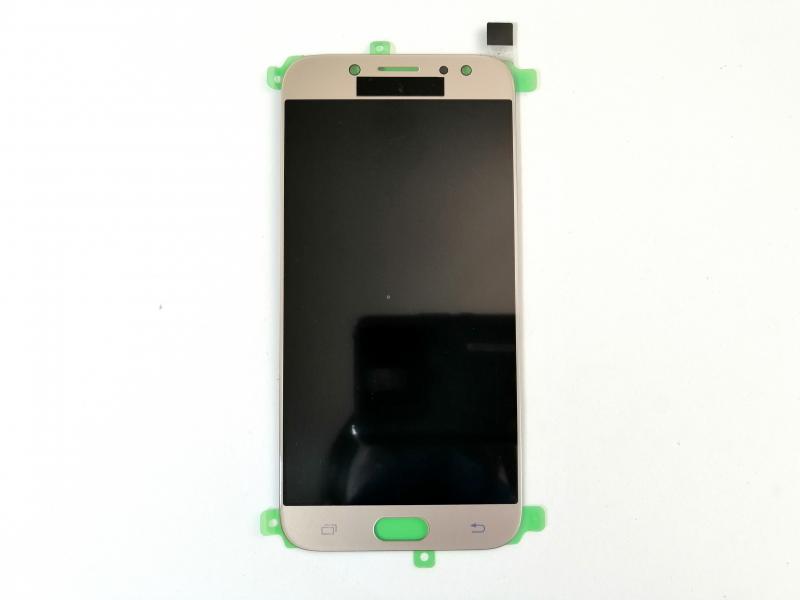 LCD PANTALLA SAMSUNG GALAXY J7 PRO 2017 J730G COMPLETA DORADA  SIN MARCO