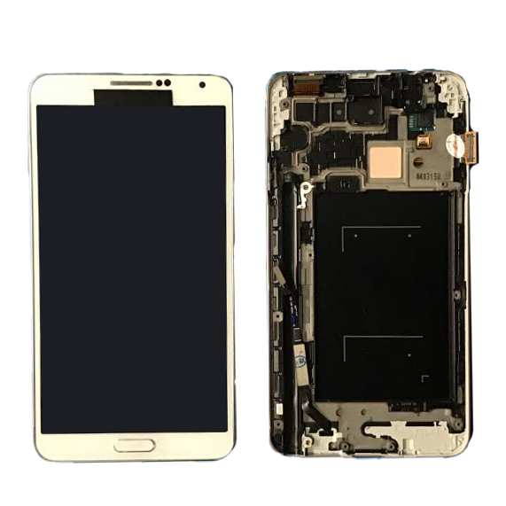 LCD PANTALLA SAMSUNG GALAXY NOTE 3 N9000 COMPLETA BLANCA CON MARCO