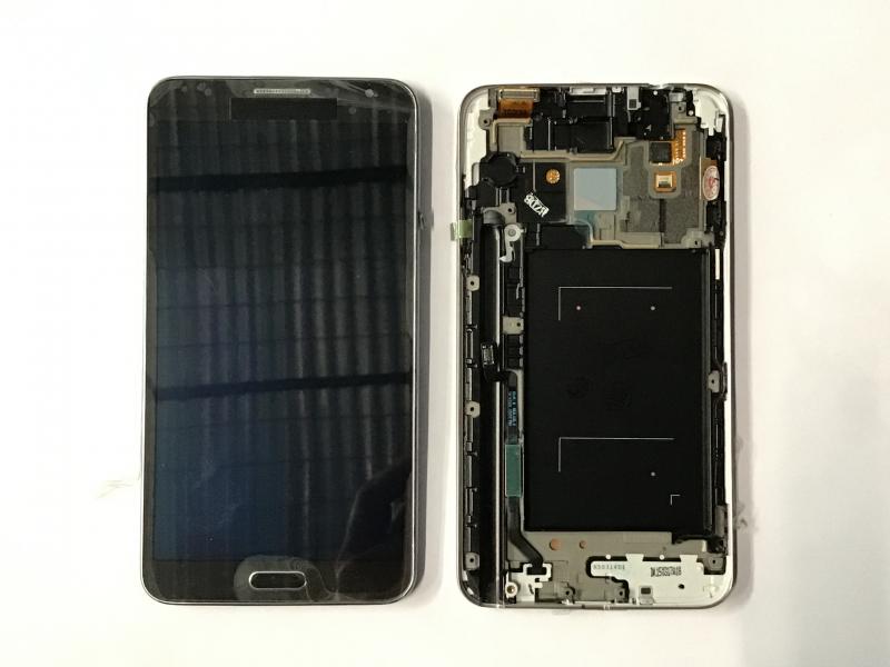 LCD PANTALLA SAMSUNG GALAXY NOTE 3 NEO N7505 COMPLETA GRIS CON MARCO