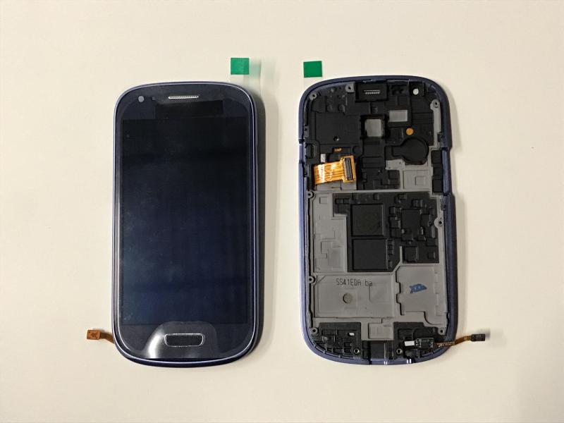 LCD PANTALLA SAMSUNG GALAXY S3 MINI I8190 COMPLETA AZUL CON MARCO