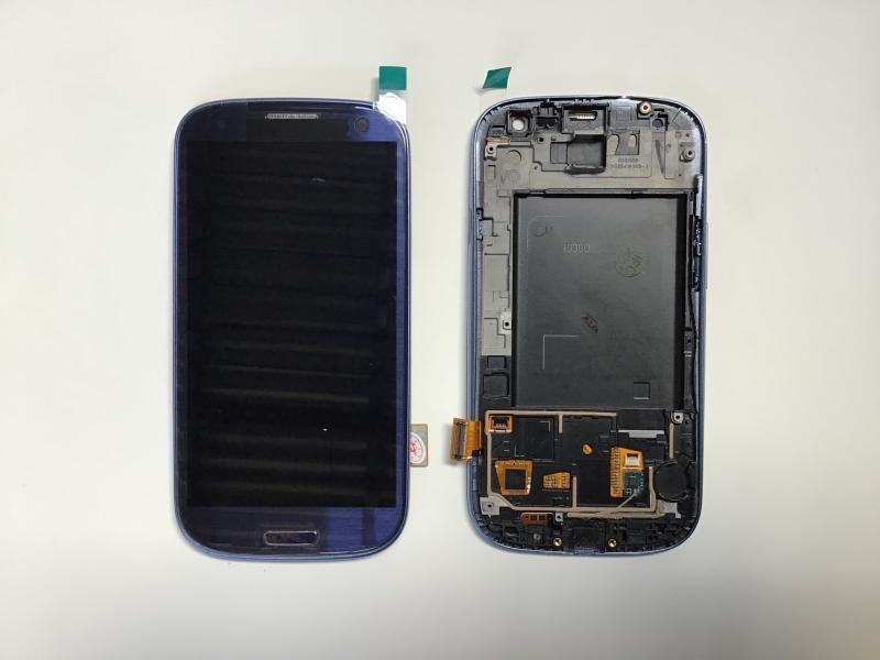 LCD PANTALLA SAMSUNG GALAXY S3 I9300 COMPLETA AZUL CON MARCO