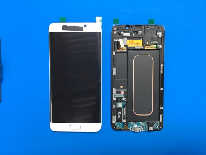 LCD PANTALLA SAMSUNG GALAXY S6 EDGE PLUS G928 COMPLETA BLANCA CON MARCO