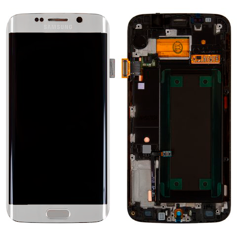 LCD PANTALLA SAMSUNG GALAXY S6 EDGE G925 COMPLETA BLANCA CON MARCO