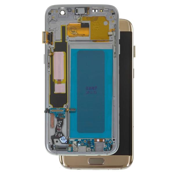 LCD PANTALLA SAMSUNG GALAXY S7 EDGE G935 COMPLETA DORADA CON MARCO