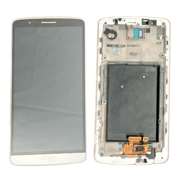 LCD PANTALLA LG G3 D855 COMPLETA BLANCA CON MARCO