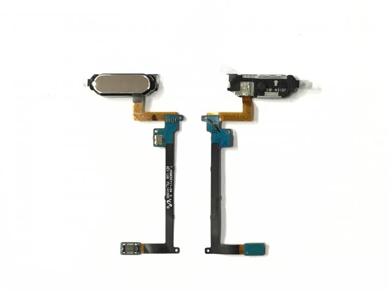 FLEX BOTON HOME SAMSUNG GALAXY NOTE 4 N910 PLATEADO