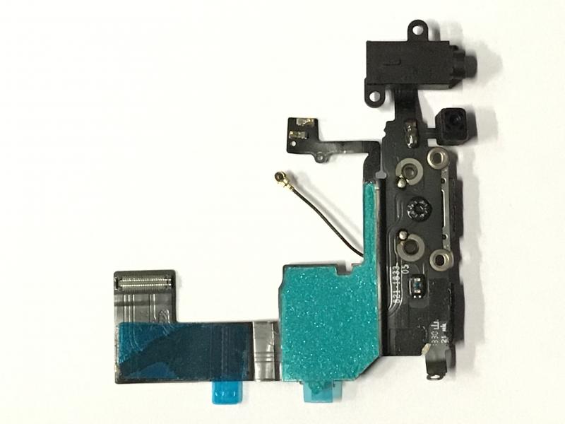 FLEX RACK DE CARGA JACK AUDIO MICROFONO IPHONE 5C A1507 NEGRO