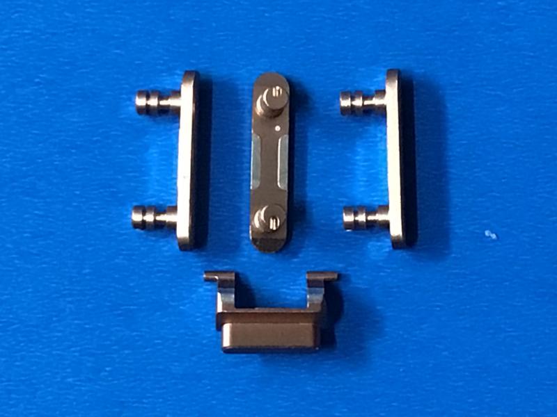 JUEGO BOTONES LATERALES VOLUMEN SILENCIO BLOQUEO ENCENDIDO IPHONE 8 PLUS 5.5 ROSADO METAL