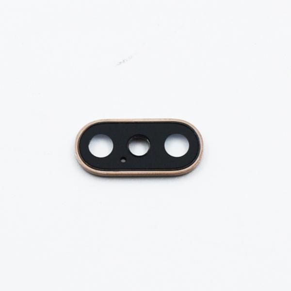 LENTE CAMARA IPHONE XS MAX DORADO CON MARCO