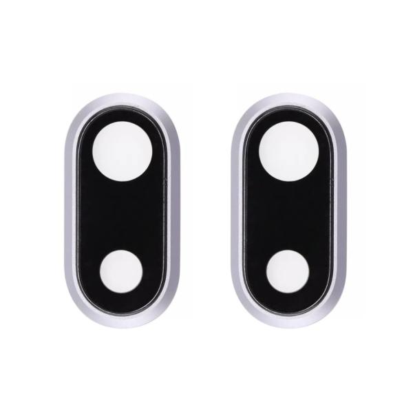 LENTE CAMARA IPHONE 8G PLUS 5.5 PLATEADO CON MARCO