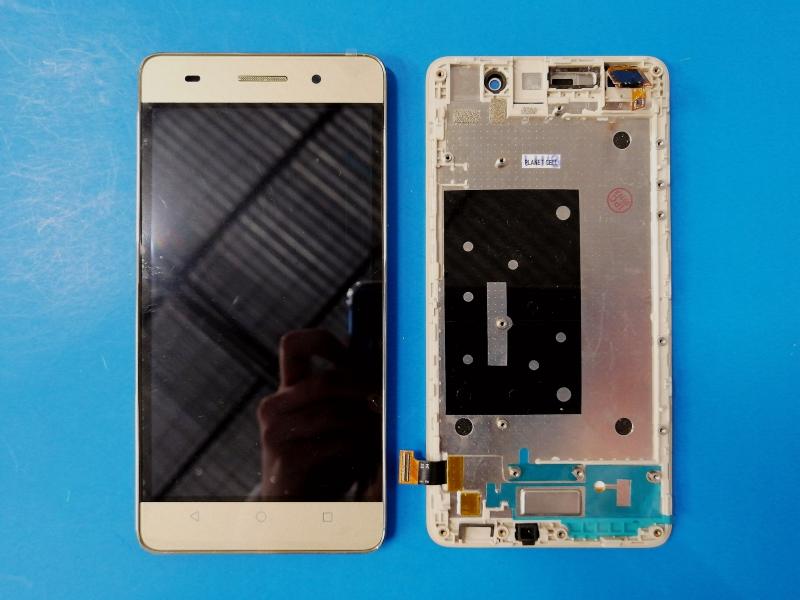 LCD PANTALLA HUAWEI HONOR 4C G PLAY MINICHM-U01 COMPLETA DORADA CON MARCO