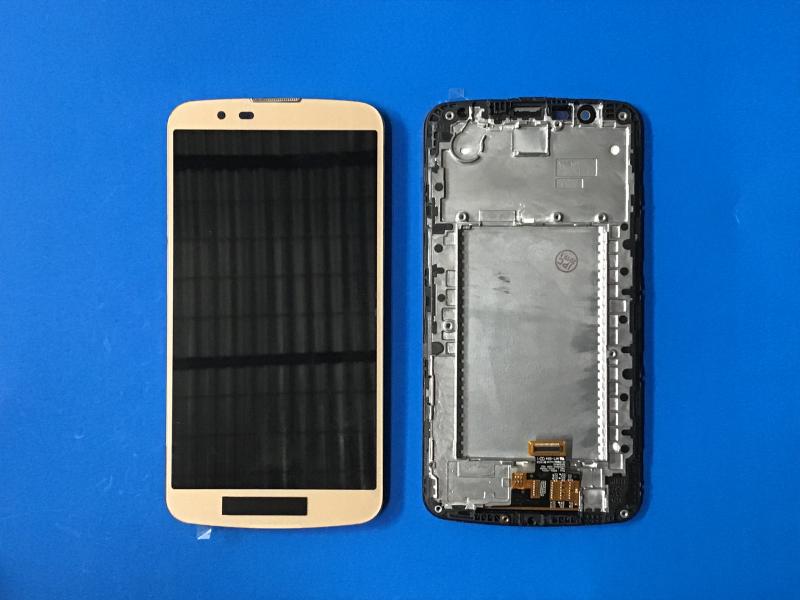 LCD PANTALLA LG K10 K420 K430 COMPLETA DORADA CON MARCO