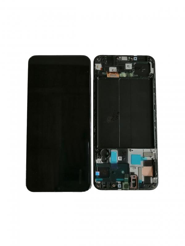 LCD PANTALLA SAMSUNG GALAXY A50 A505 COMPLETA NEGRA CON MARCO