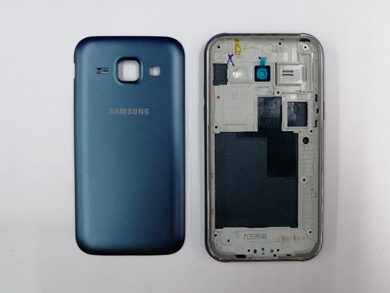 TAPA SAMSUNG GALAXY J1 J100 AZUL CON MARCO