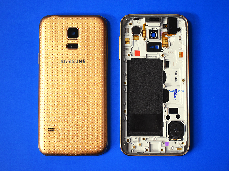 TAPA SAMSUNG GALAXY S5 MINI G800 DORADA CON MARCO