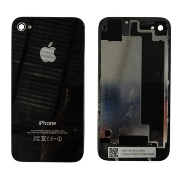 TAPA IPHONE 4G NEGRA SIN MARCO