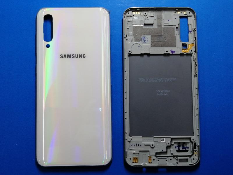 TAPA SAMSUNG GALAXY A50 A505 BLANCA CON MARCO