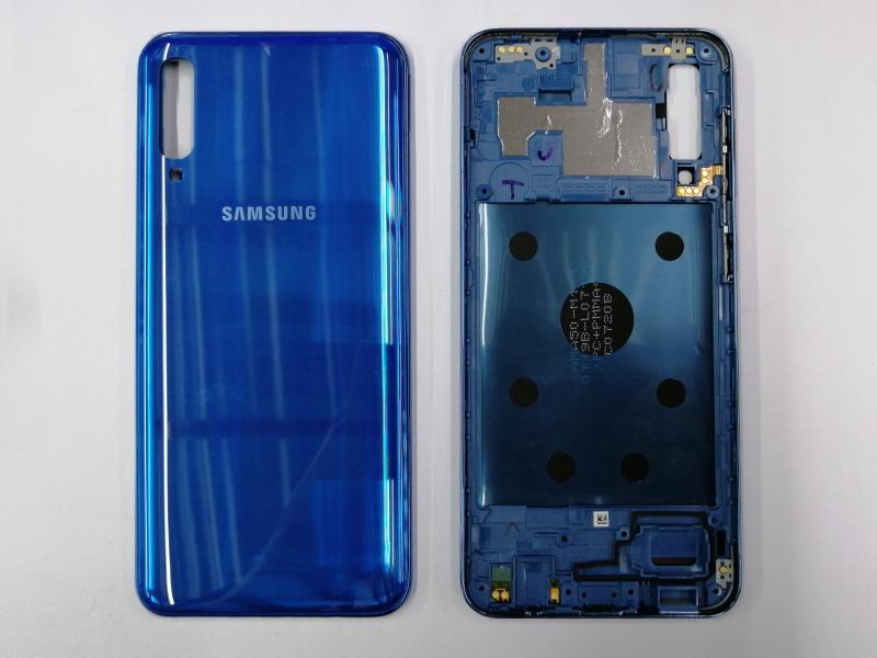 TAPA SAMSUNG GALAXY A50 A505 AZUL CON MARCO
