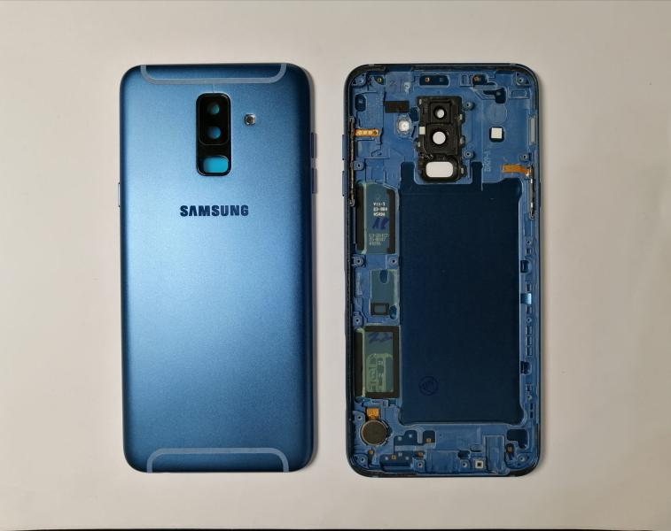 TAPA SAMSUNG GALAXY A6 + PLUS 2018 A605 AZUL CON MARCO