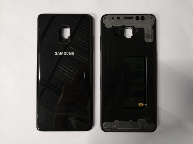 TAPA SAMSUNG GALAXY A8 + PLUS 2018 A730 NEGRA CON MARCO