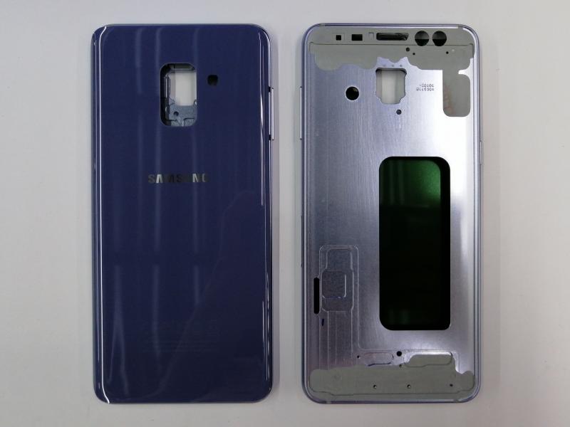 TAPA SAMSUNG GALAXY A8 2018 A530 AZUL CON MARCO