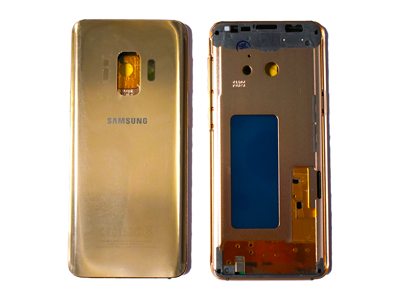 TAPA SAMSUNG GALAXY S9 G960 DORADA CON MARCO