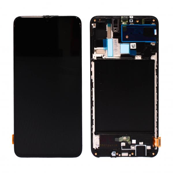 LCD PANTALLA SAMSUNG GALAXY A70 A705 COMPLETA ORGINAL NEGRA CON MARCO