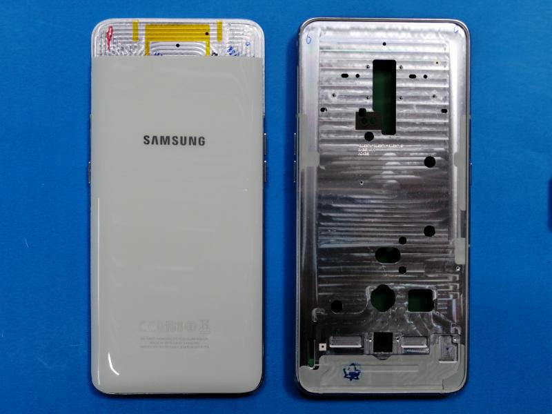 TAPA SAMSUNG GALAXY A80 PLATEADA CON MARCO