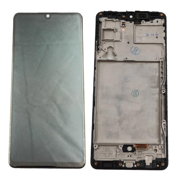 LCD PANTALLA SAMSUNG GALAXY A42 PEQUE&Ntilde;A COMPLETA NEGRA CON MARCO