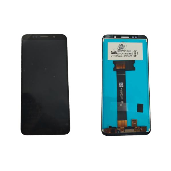 LCD PANTALLA MOTOROLA E6 PLAY COMPLETA MNK NEGRA SIN MARCO