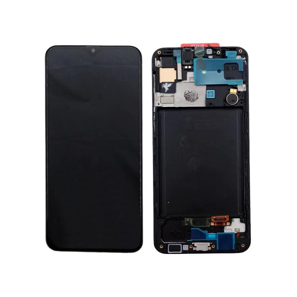 LCD PANTALLA SAMSUNG GALAXY A30S COMPLETA FLYCDI NEGRA CON MARCO