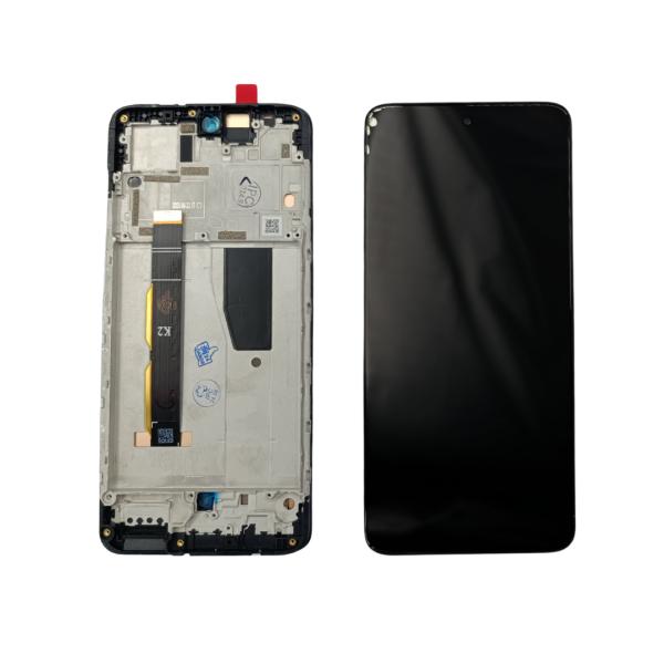 LCD PANTALLA MOTOROLA G84 NEGRA CON MARCO